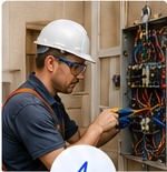 Electrician at work