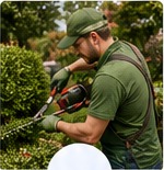 Landscaper at work