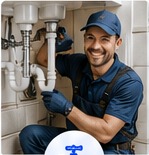 Plumber at work